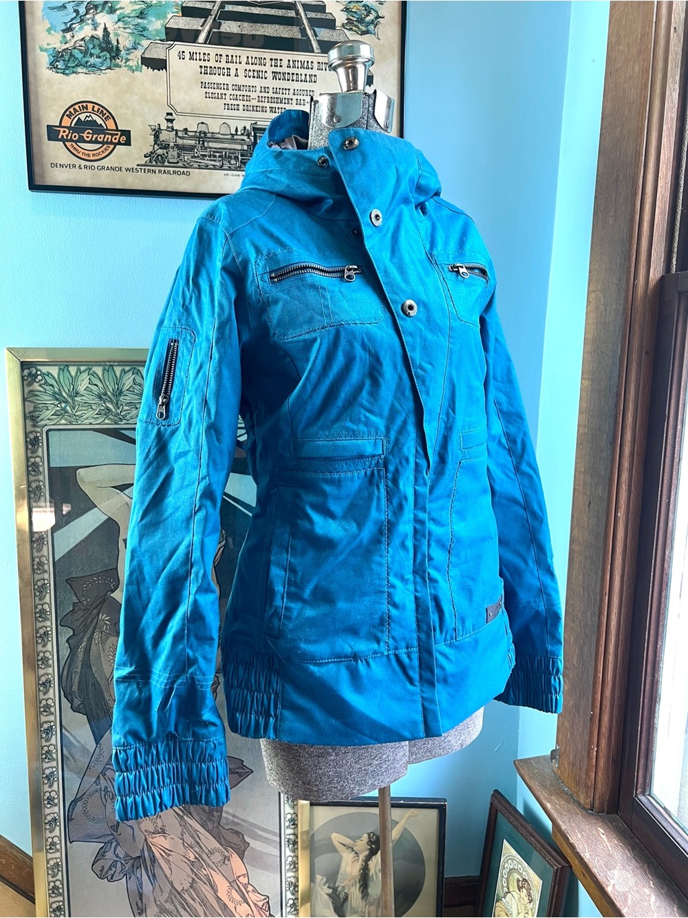 Burton Women's Bright Teal Ski Jacket with Hood